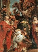 RUBENS, Pieter Pauwel The Adoration of the Magi (detail) f oil